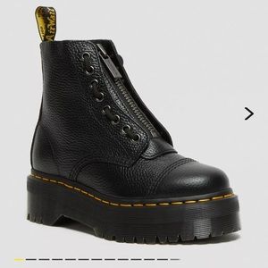 Dr. Marten SINCLAIR MILLED NAPPA LEATHER PLATFORM BOOTS